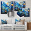 Libellule bleue, fleurs jaunes - Libellule, art mural-1717799465-1717799466