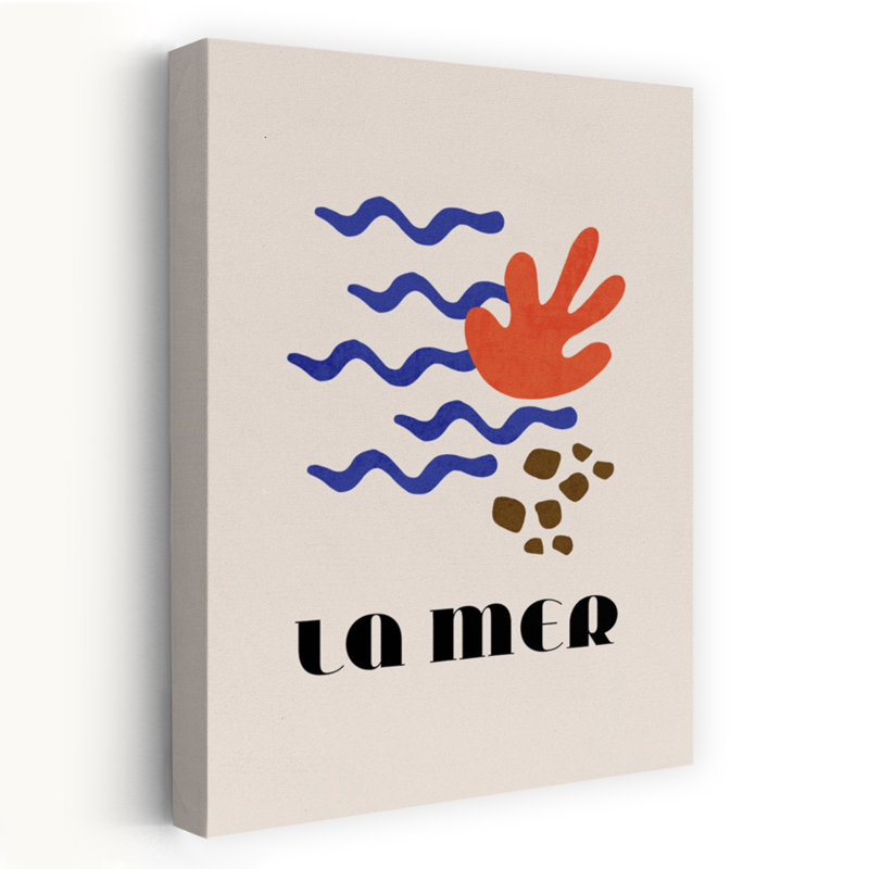 Art mural abstrait La Mer, H 24 po x l 16 po