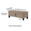 Banc de rangement rembourré en lin-817418580