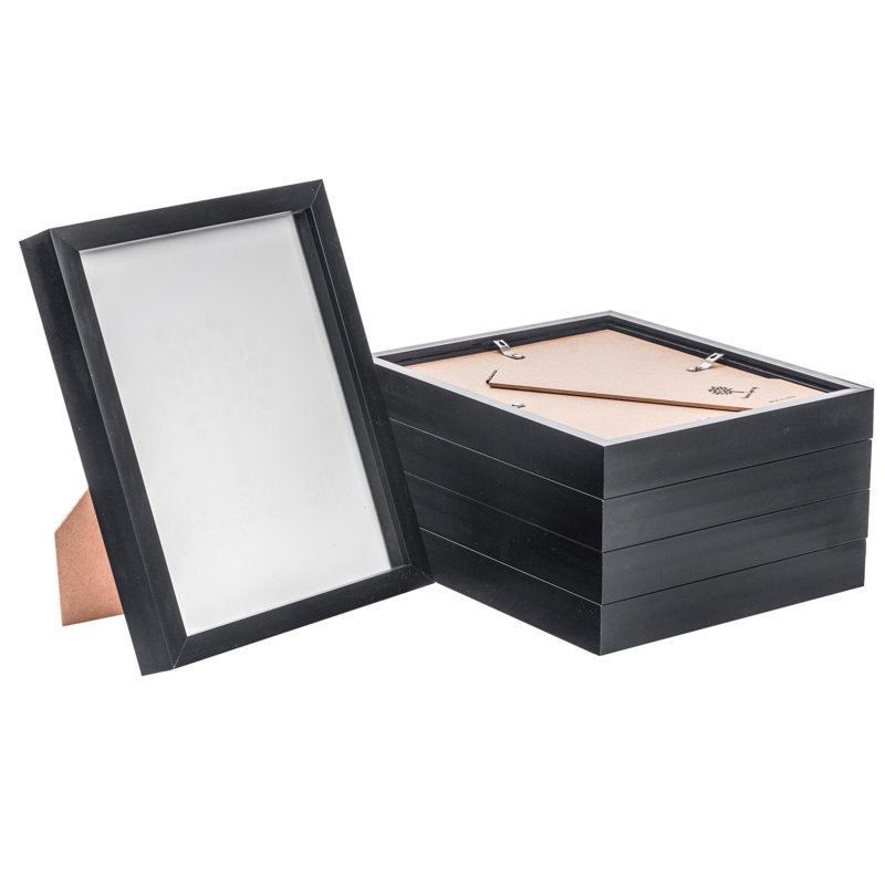 Nicola Spring - 3D Box Photo Frames - Pack of 5, Black, 27.5cm H x 22.5cm W x 3.5cm D
