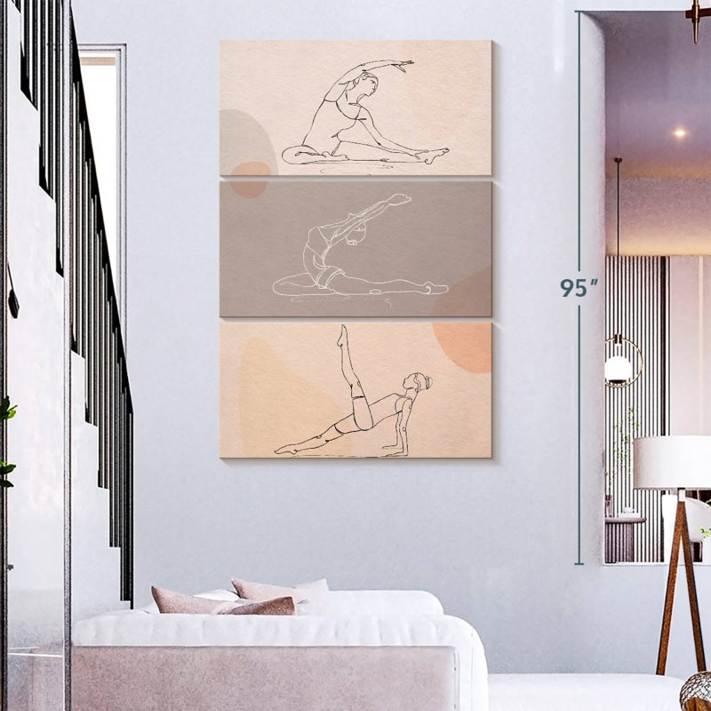 Sireci Yoga Stretching, 74" H x 48" W