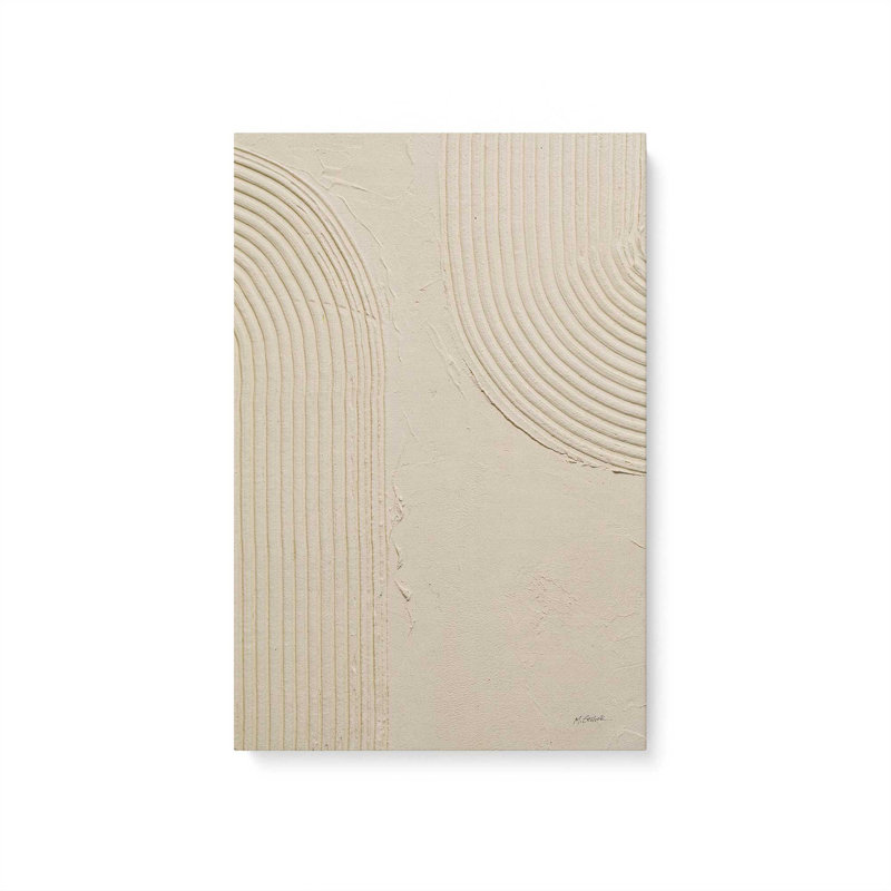 Echoed Curves in Beige I Canvas Print, Wrapped Canvas, 30" H x 20" W x 1.25" D