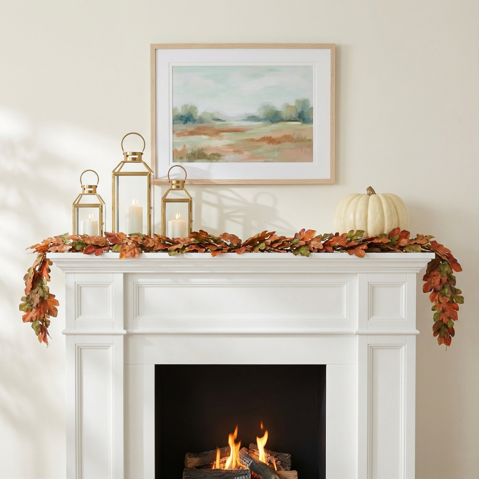 72'' in. Faux Oak Garland