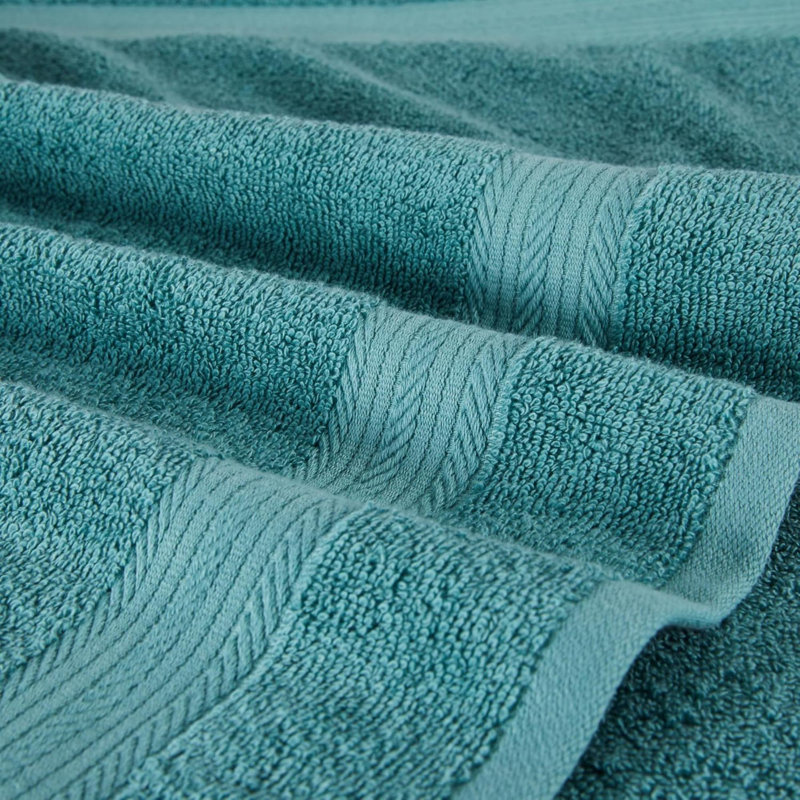 Fade-Resistant 100% Cotton Hand Towel, 6 Pack, Teal