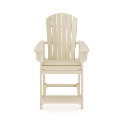 Chaise de comptoir de style Adirondack - Bois d'œuvre en polyéthylène haute densité élégant pour le confort de la salle à manger, du patio et du jardin