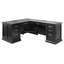 Bureau en L Abby moderne et retour - noir