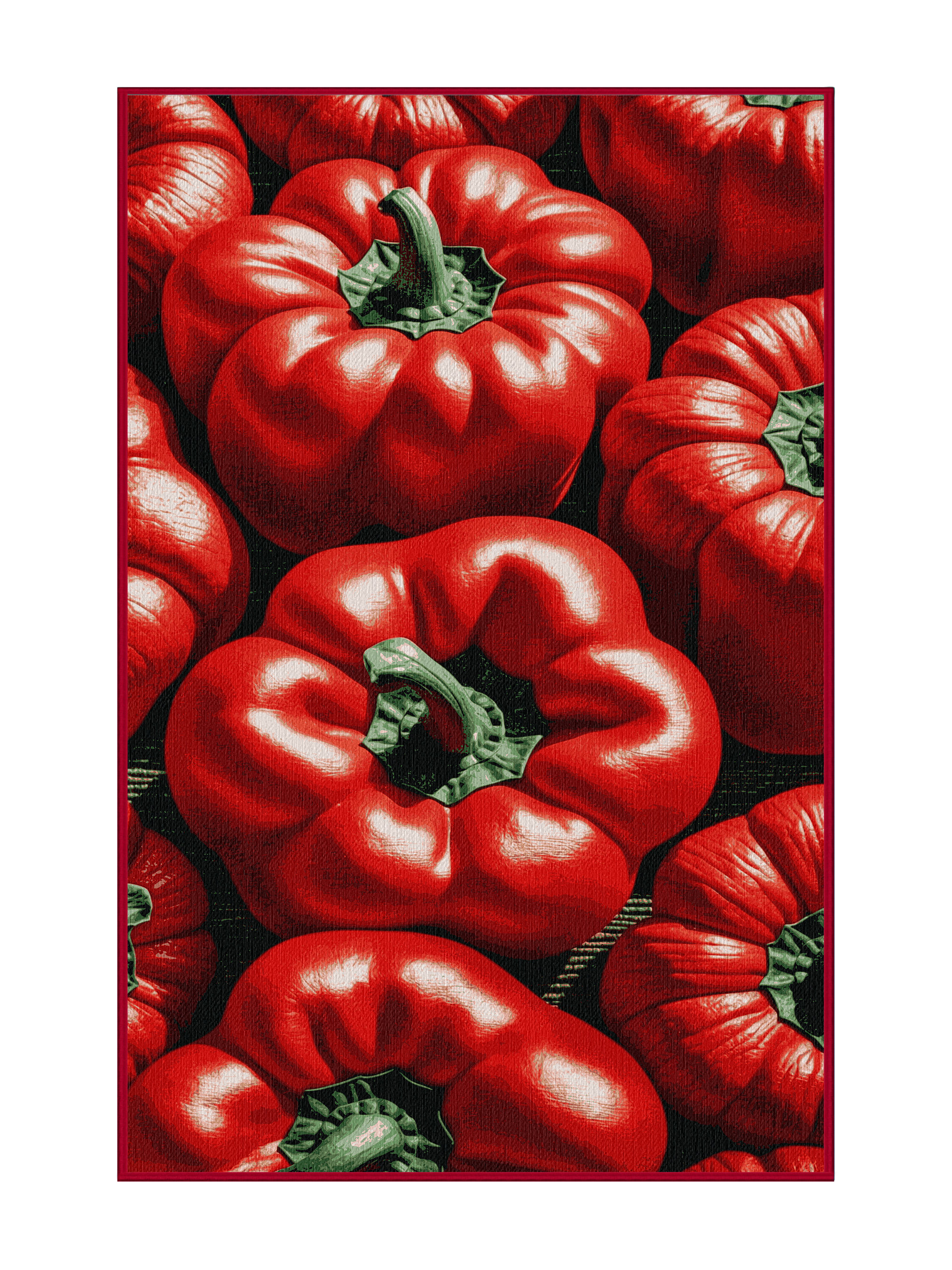 Dakota Fields Washable Bell Pepper Red Vegetables Area Rug | Wayfair