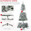 Arbre de Noël artificiel enneigé 7,5 pi avec lumières DEL blanc froid