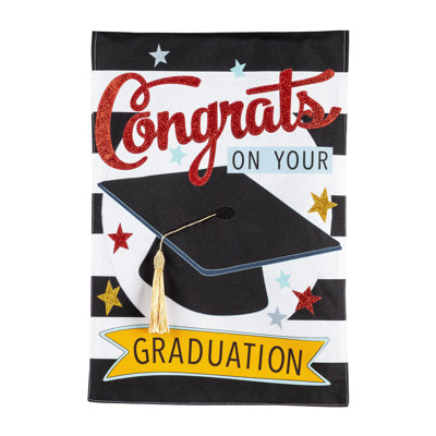 Drapeau de jardin Congrats Grad