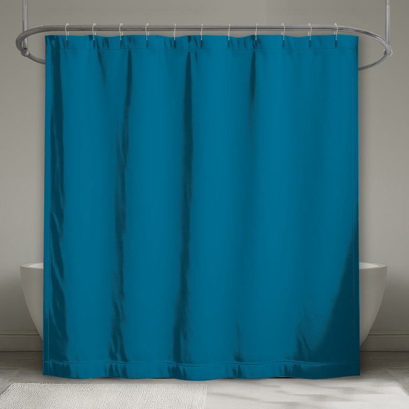 Rideaux de douche à fond bleu uni, 70 po L x 72 po H
