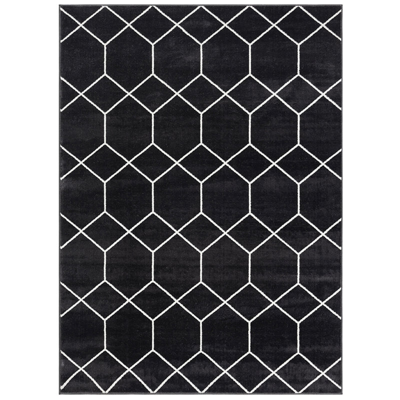 Tapis tissé à motif géométrique Trellis