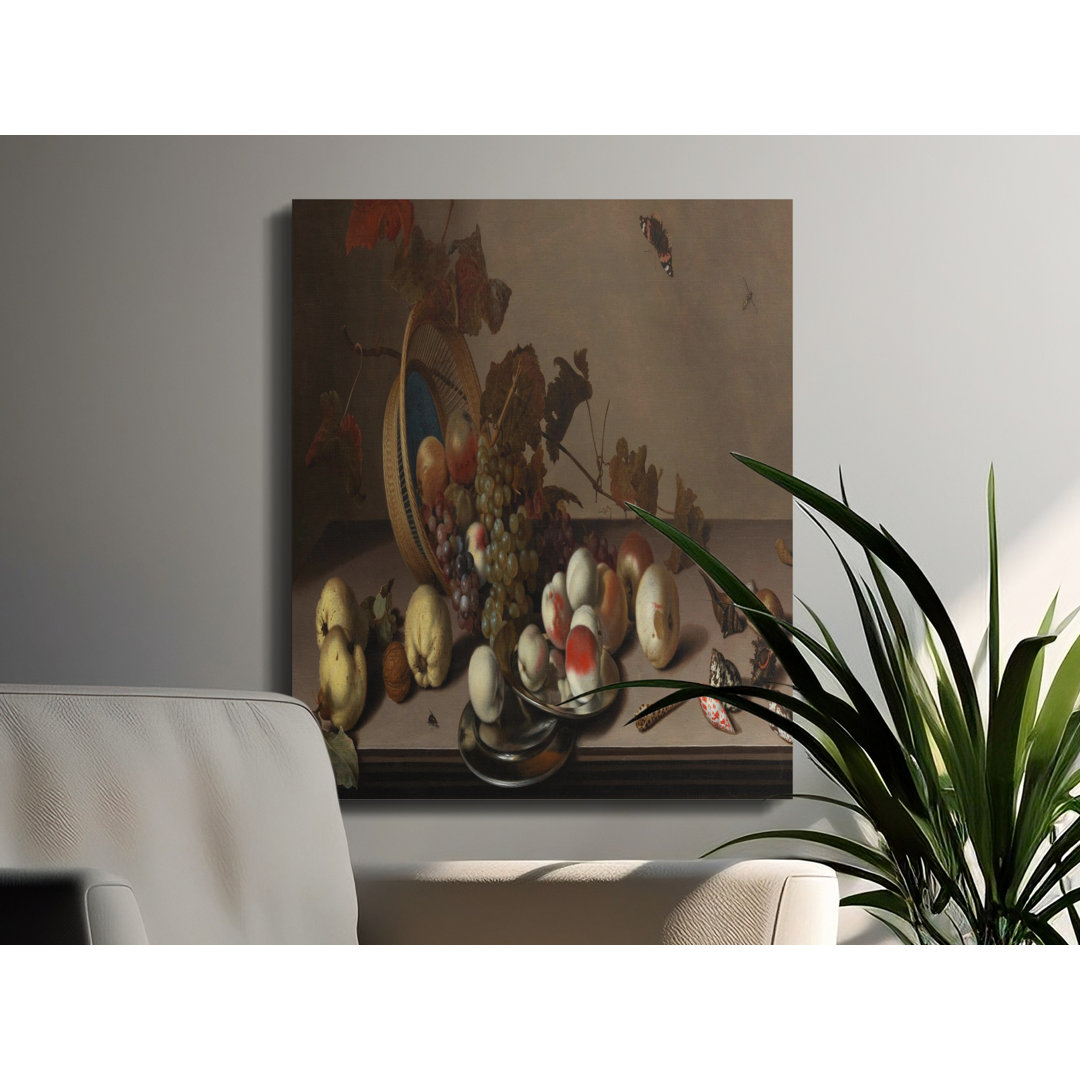 Still Life Canvas Wall Art, Fruits and Shells, Gallery Wrapped, Ready to Hang, Dutch Golden Age Painting, Home Decor, Statement Piece