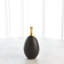 Dipped Golden Crackle/Black Slender Vase-101942817