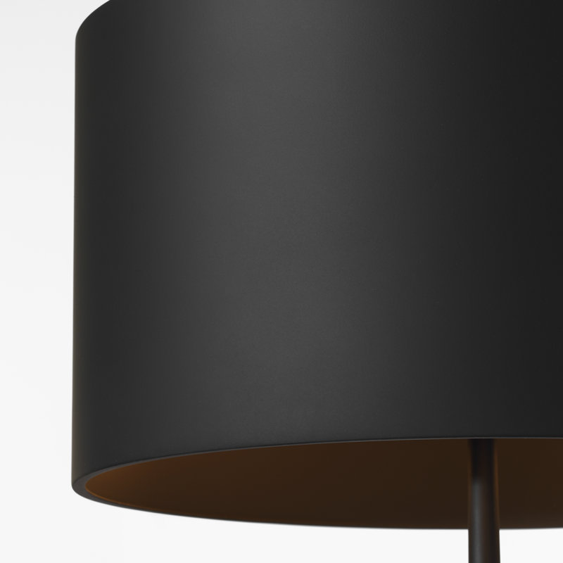 Barbara Barry Spinet 26" Modern Trumpet Table Lamp with Shade, Black, Black