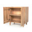 Armoire décorative avec rangement, armoire de rangement rustique avec design cannelé et tablette réglable-114240983