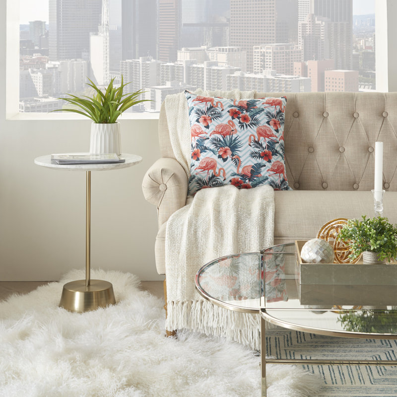  Housse et insert de coussin en coton Flamingo