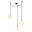 Petra 3 Light Black dimmable LED Chandelier-411328040-411328042