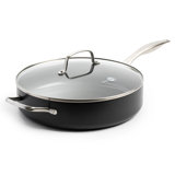 GreenLife Canterbury Healthy Ceramic Nonstick Sauté Pan with Lid, 5QT
