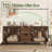 55.1'' W Double Cat Litter Box Enclosure For 2 Cats, Modern Fluted Cat House Furniture 