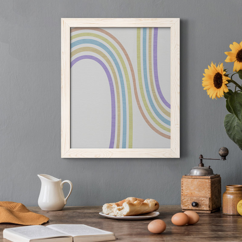 Tubular Abstract III - Peinture sur toile encadrée, H 44 po x l 31 po x P 1 po, Blanc