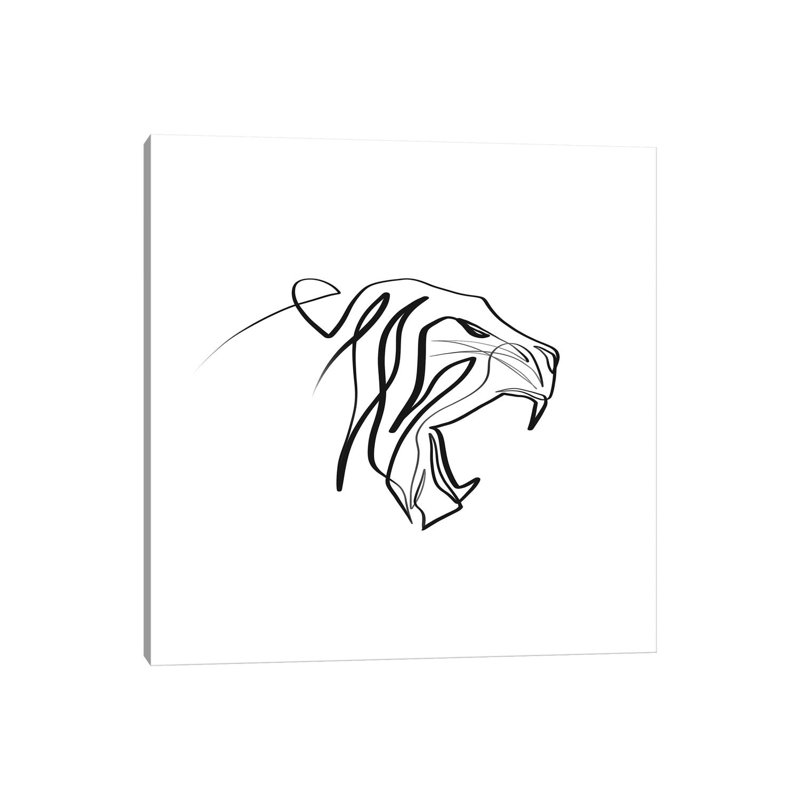 Tiger by Dane Khy - Wrapped Canvas Gallery-Wrapped Canvas Giclée, 45.72 cm H x 45.72 cm W