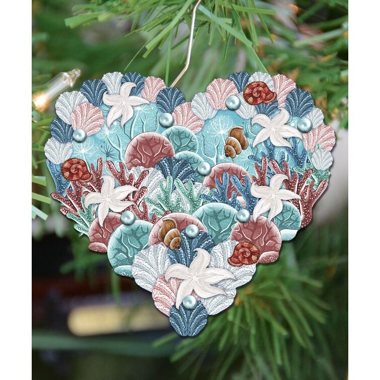 Wooden Hearts for hanging, decorated with Fabric Decoupage