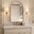 Elegant Arched Bathroom Vanity Mirror – Premium Stainless Steel Frame-2125061774-2119861904