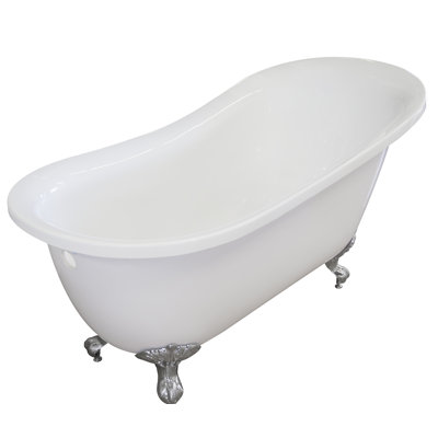 60.75'' x 30'' Freestanding Soaking Acrylic Bathtub