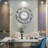 24 Inches Home Decoration Big Black Crystal Wall Clocks Battery Operated Non Ticking Quartz-584006072