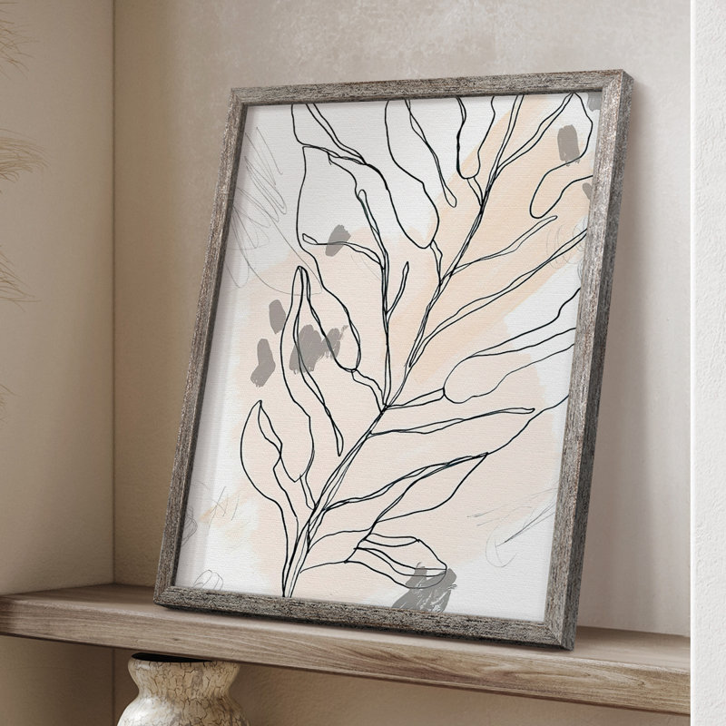 Palm Sketchbook III, reproduction encadrée - bois massif, H 21 po x l 17 po