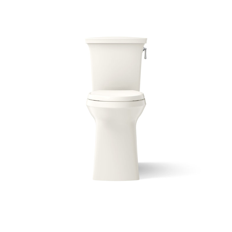 Corbelle Tall Two-Piece Elongated Toilet With Skirted Trapway 1.28 Gpf, Right, Biscuit