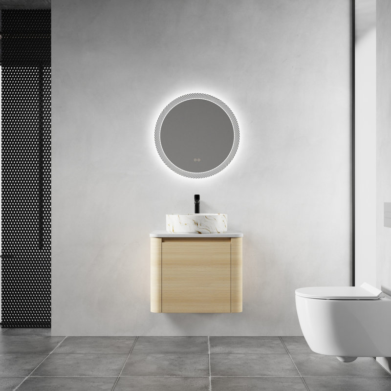 Meuble-lavabo mural avec lavabo d'art en céramique