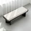 Banc rembourré en bois massif noir-1233421001