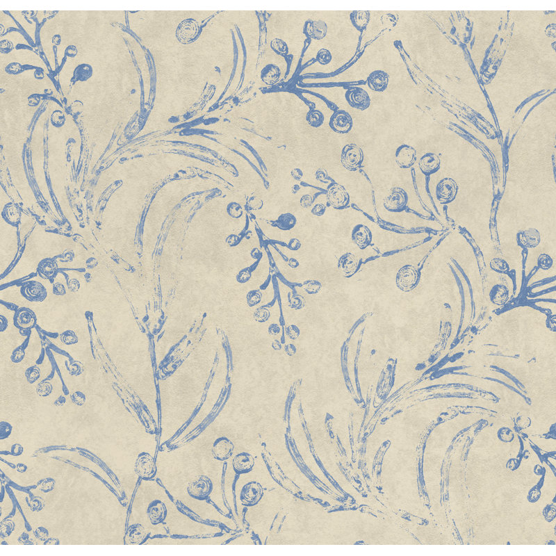 MINNIE KEMP X MINDTHEGAP Wallpaper Roll, Taupe/Blue