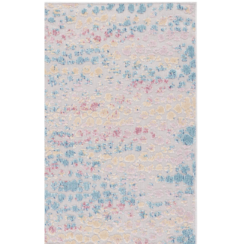 Clerkin Performance Abstract Indoor/Outdoor Area Rug, Runner 2'2" x 9'