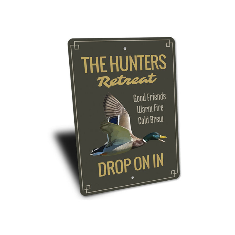 Panneau en aluminium The Hunters Retreat, H 14 po x l 10 po x P 0,04 po