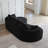 Spacious Chenille Sectionals Sofa, Modern Curved Design For Home