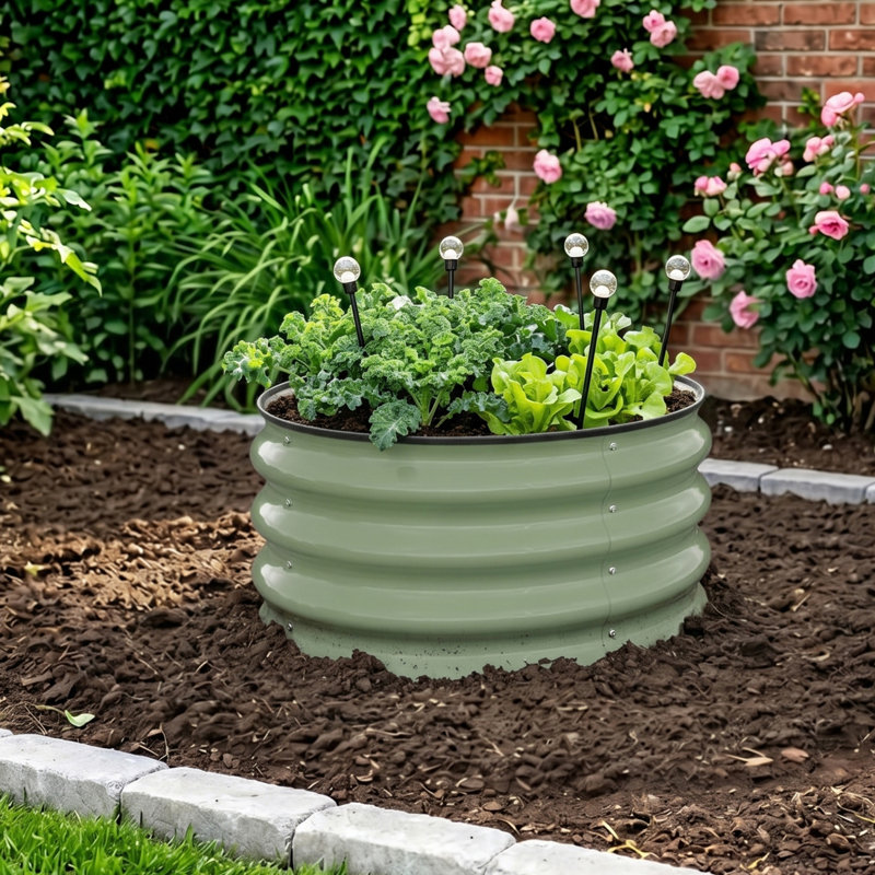 Planter Box, 30cm H x 60cm W x 60cm D, Green, 1