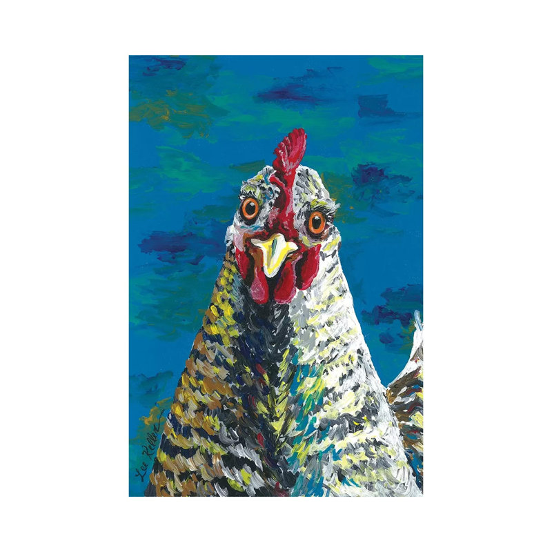 Barnrock Chicken Williaminia - Wrapped Canvas Painting, 20.32 cm H x 30.48 cm W