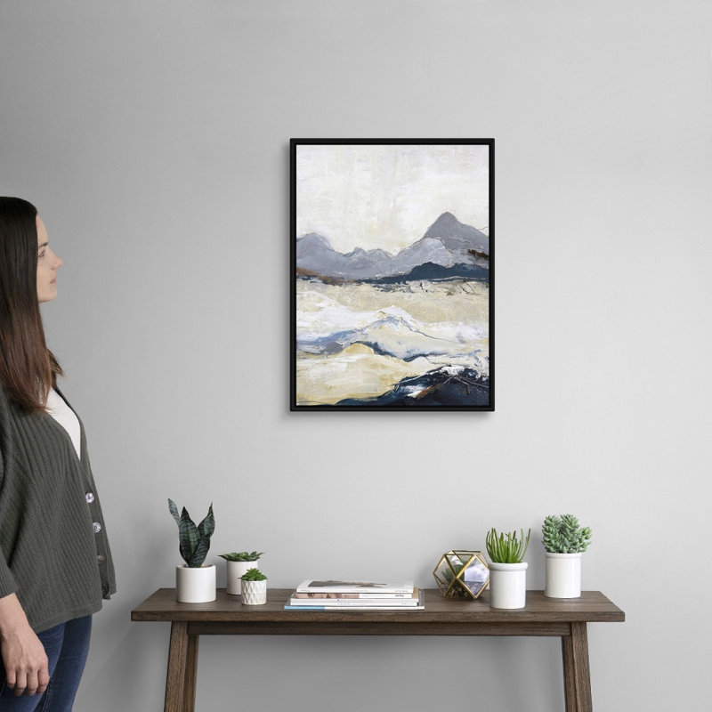«Out Line 2», reproduction d'art, H 26 po x l 20 po x P 1,75 po, Toile avec cadre noir