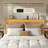  Fluted Panel Platform Bed with Storage, LED Lights & USB Charging - Wooden Beds & Frames,King/Oak-1089825231-1089825230