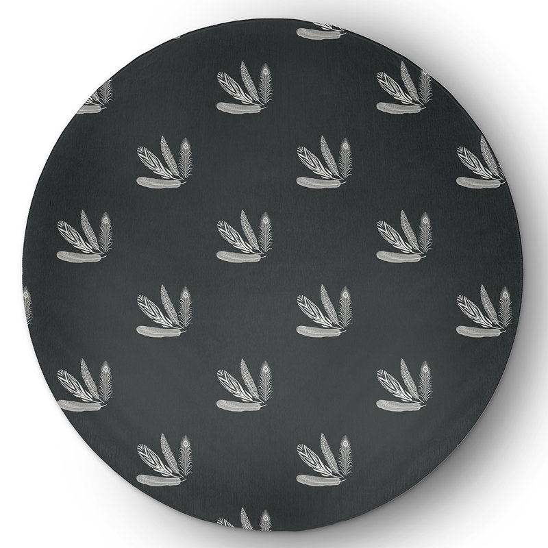 Chenille Abstract Indoor Rug, Round 5'