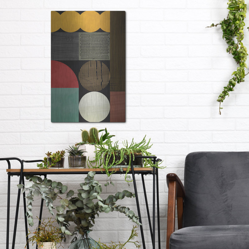 Ivy Bronx «Abstract Geometric 15» par Gary Williams, art mural en métal, H 16 po x l 12 po