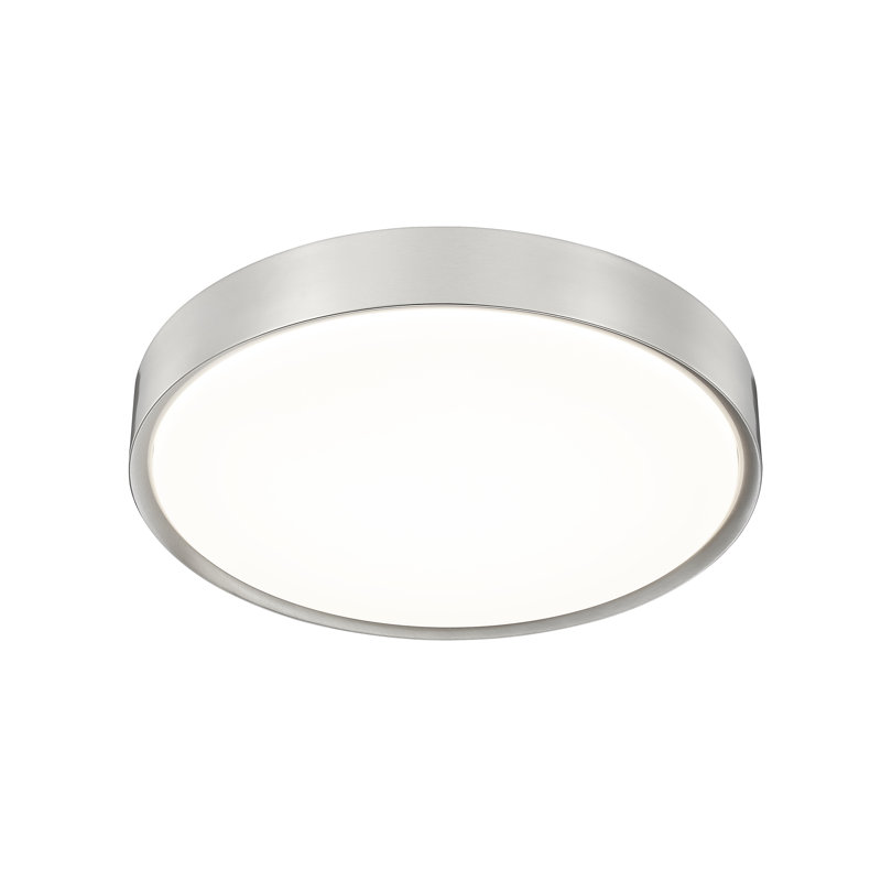 Plafonnier encastré 1 lumière Asalah, H 3 po x l 20 po x P 20 po, Nickel brossé