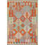 Tapis géométrique en laine Kilim