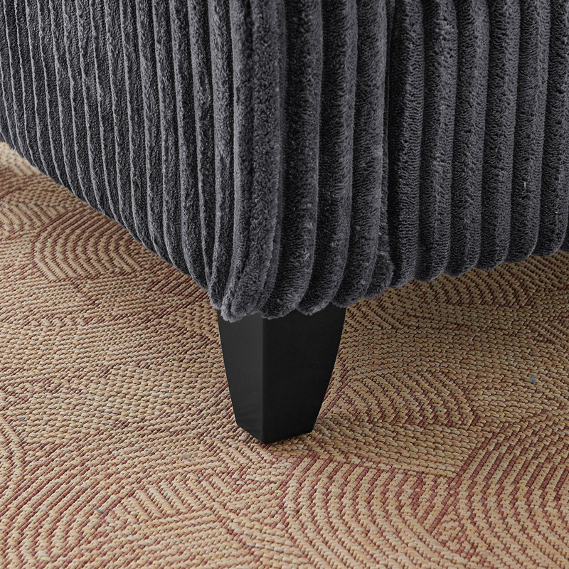 Fauteuil Lazy, fauteuil confortable pour une personne, avec dossier et coussin de siège moelleux, avec accoudoirs des deux côtés, convenant au salon et à la chambre à coucher - gris