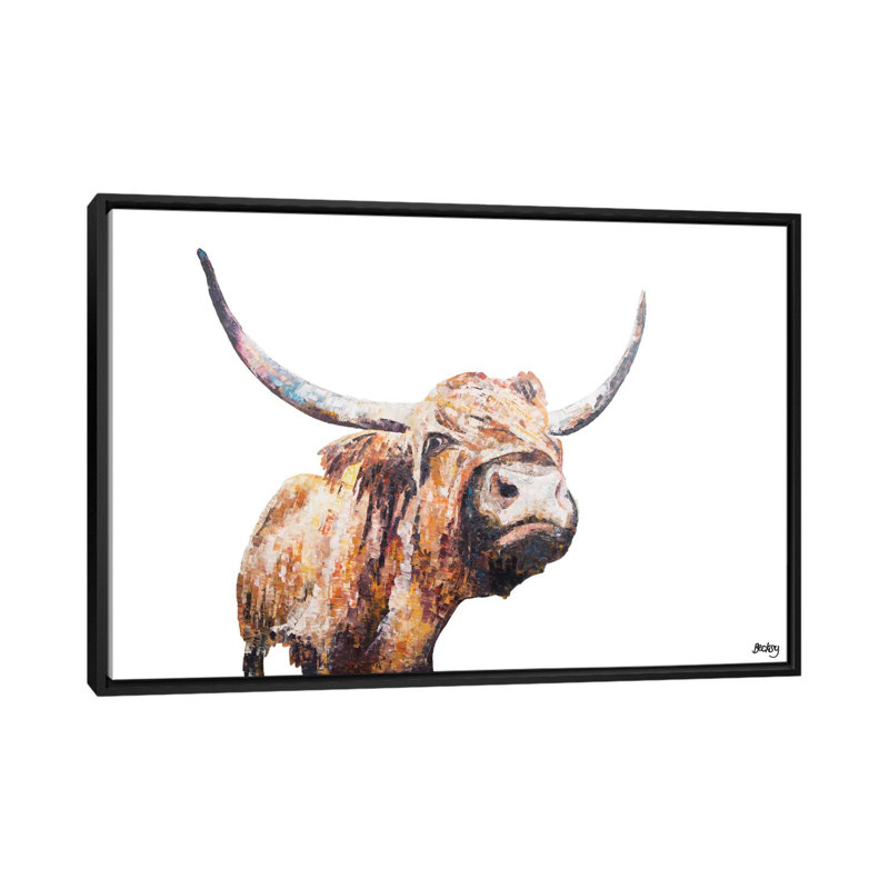 Isla - Reproduction d'art graphique sur toile, H 32 po x l 48 po x P 1,5 po, Toile avec cadre noir, Pas de tapis