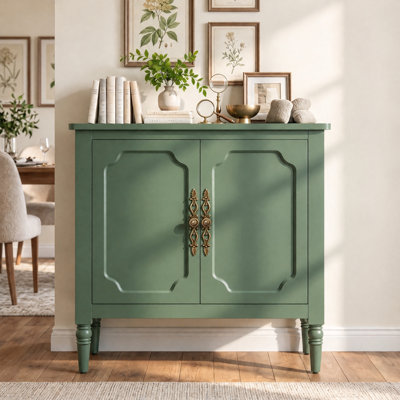 31.5" Accent Cabinet with Adjustable Shelf, Vintage Storage Sideboard for Living Room