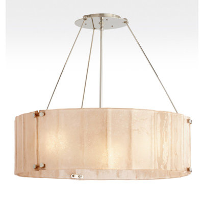 Lustre cylindrique clair avec accents en verre Willamette
