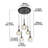 5-Light Cluster Pendant Lamp With Hammered Glass-1014804241